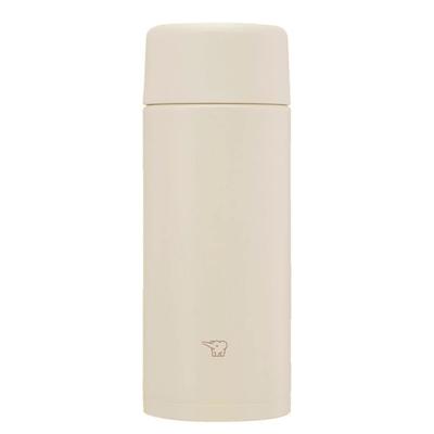 Copo Térmico de Aço Inoxidável 360ml, Tampa Sem Costura, Bege Areia, Fácil de Limpar, Rolha e Vedação Integradas, 2 Peças para Lavar, SM-ZB36-CM