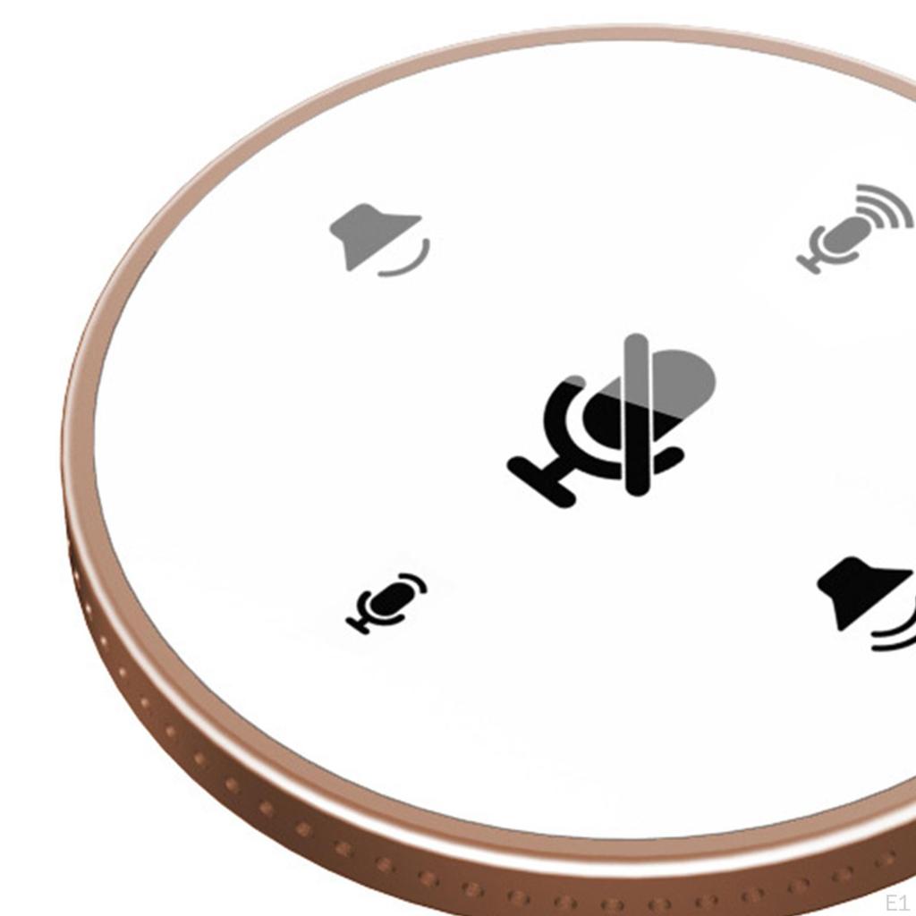 Conference Microphone, Portable USB Computer Mic, 360° Omnidirectional PC Microphone for