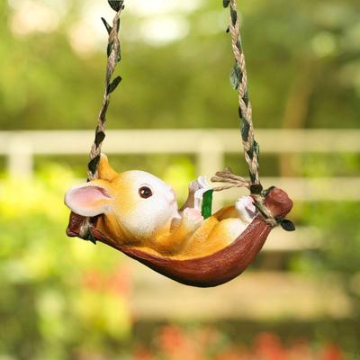 Adorable Bunny Figurine for Home Decor - Resin Rabbit Sculpture