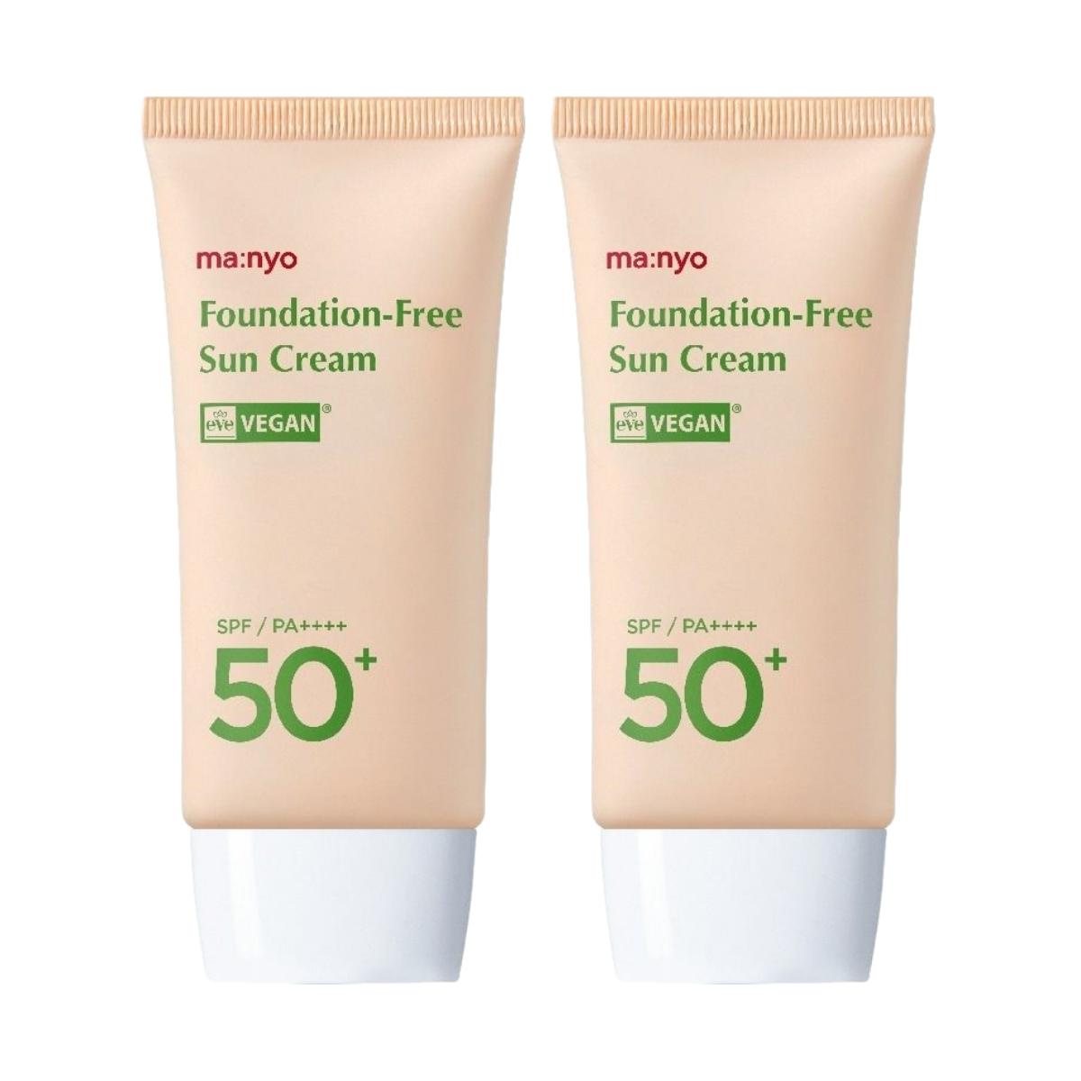 мама:nyo Солнцезащитный крем без отдушек SPF50+ PA++++ Ежедневный тонирующий солнцезащитный крем 50 мл Двойная упаковка