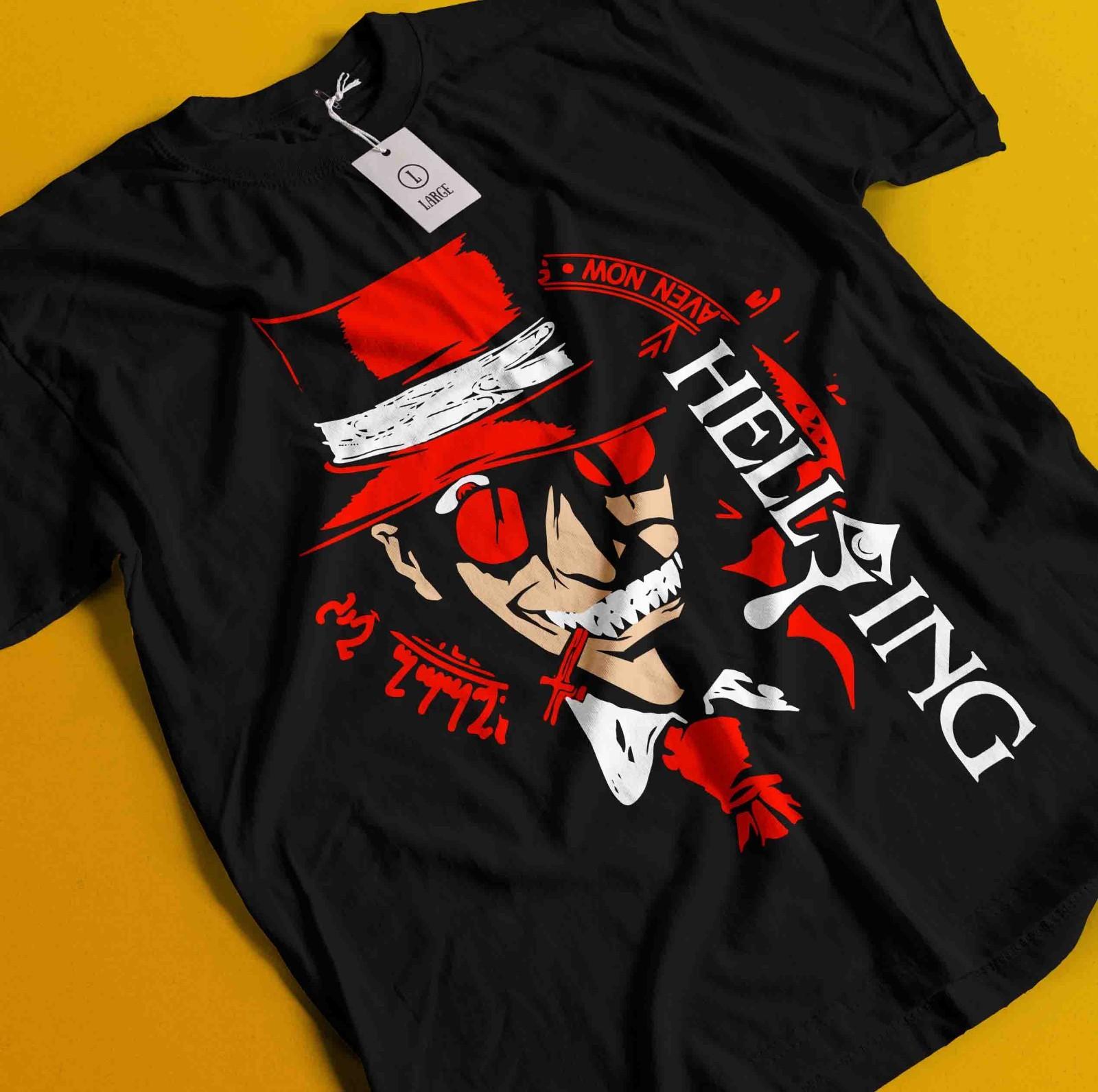 Hellsing Shirt Alucard Tshirt Seras Victoria T-Shirt Mens Womens Tees Top Vampire Tee Anime Dracula M