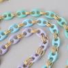 New Fashion Woman Bag Accessory Detachable Candy Matte Acrylic Chain Cute Acrylic Luxury Strap Women Bag Shoulder Handle Chain