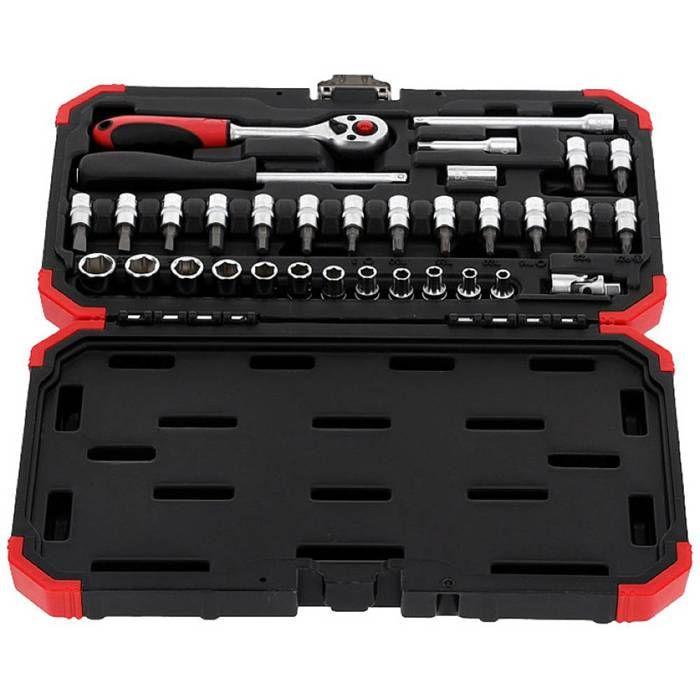 Composition de douilles - GEDORE RED - 3300051 - 33 pièces - Acier chrome-vanadium - Coffret plastique