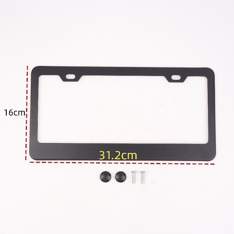 1 Set American Auto Accessory Universal Stainless Steel License Plate Frame Black Bracket Number Plate TAG Cover For Front Rear