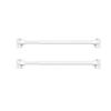 2 Pieces Curtain Rod Extendable Bracket Pole Without Drilling Household Hanging Rods with Hooks for Home Bathroom Hotel
