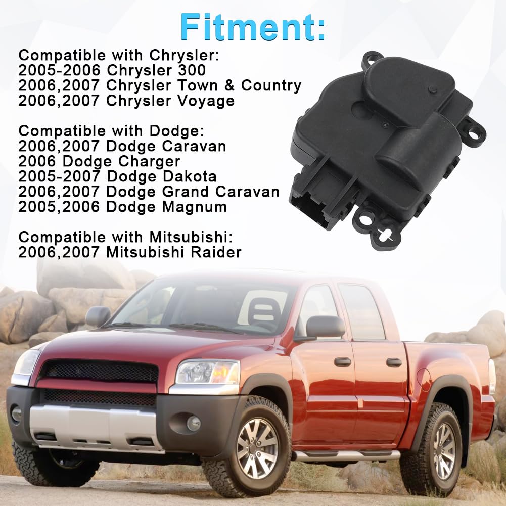 HVAC Blend Door Actuator Replacement for 604-004 Compatible with 2005-2007 Chrysler 300 Town Country Voyage Dodge Caravan Charger Dakota Grand