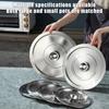 Stainless Steel Pot Lid Universal Steam Resistant Lid Heat-Resistant Knob Handle Easy Lift Cover for Jars And Pots Kitchen Cooking Accessories