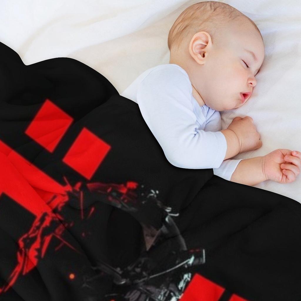 K?NIG-RED Throw Blanket Bed linens Retros Baby Nap Blankets