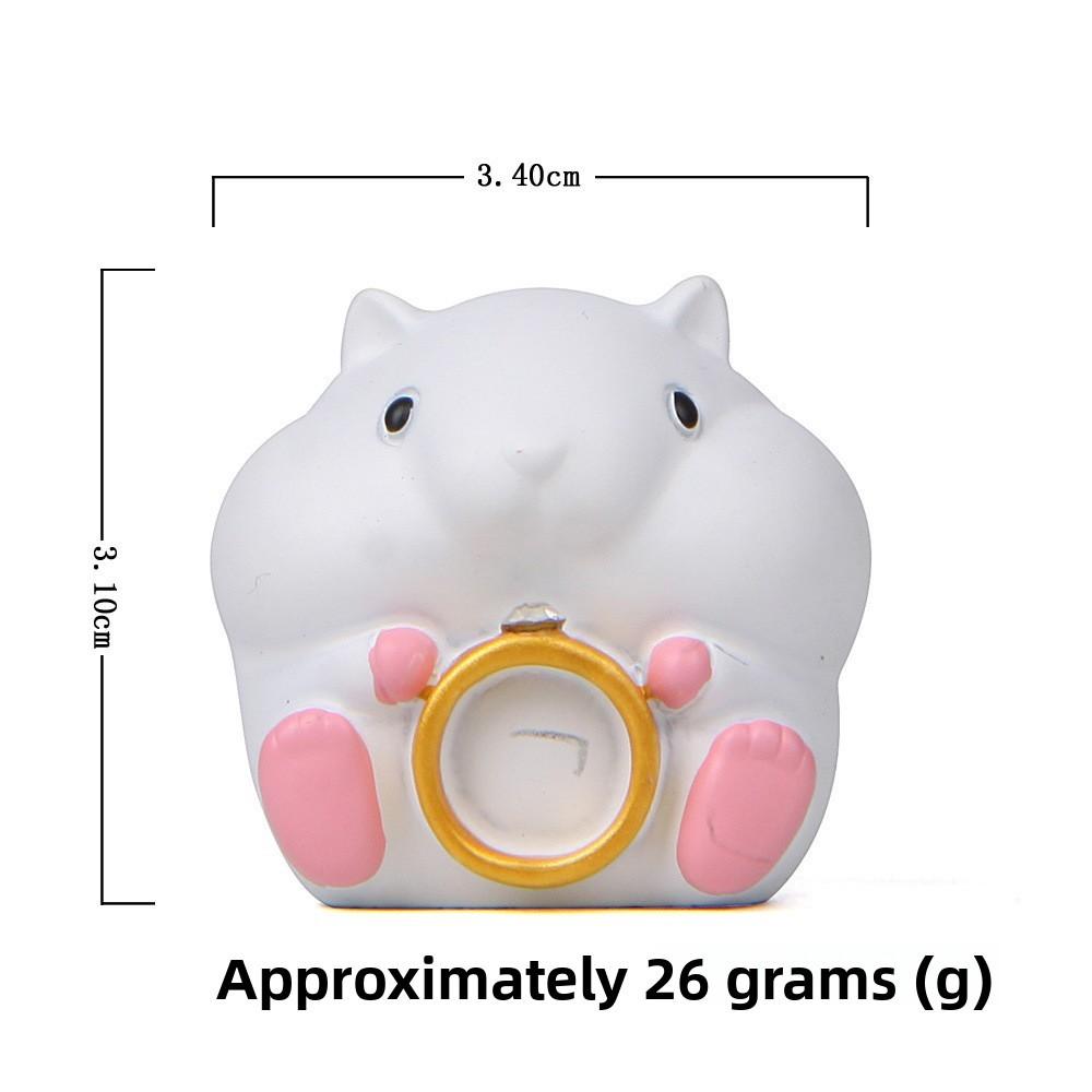 Resin Cartoon Hamster Figurine With Foodthemed Design For Gift Giving And Home Decor