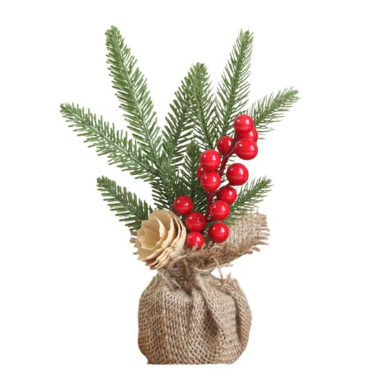 

Праздник Поддельные Ветки Дерева Ягоды Цветок Рождественская Витрина Орнамент Настольный Декор E
