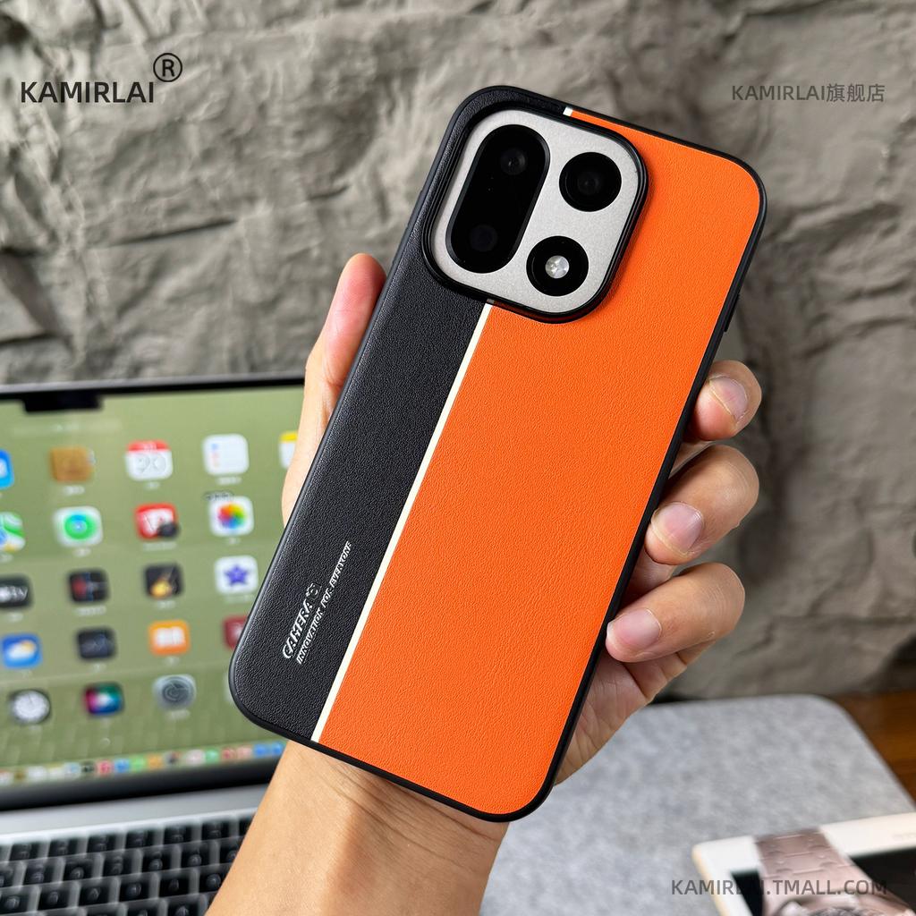Für OnePlus 15 Hülle Einfaches PU Veganes Leder Silikonisierte Handy Rückseite Für One Plus 15 Schale Staubdicht Stoßfester Bumper