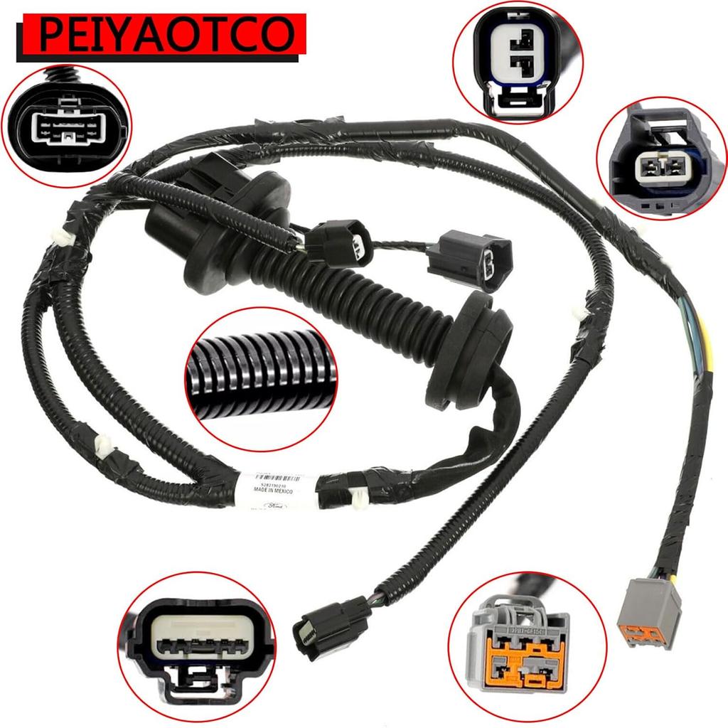 9L3Z-14631-CAA Driver Side LH Rear Door Jumper Wire Harness Compatible with 2009-2014 Ford F150 Crew Cab Rear Door Jumper Wiring Harness Replaces#