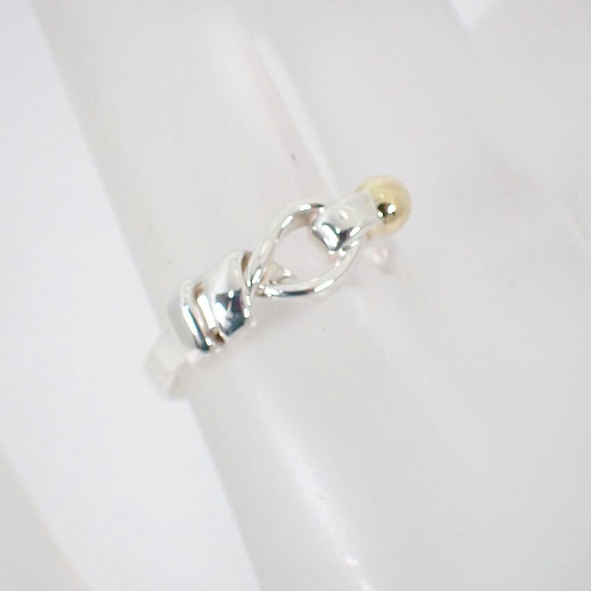 [Pre-owned] TIFFANY 925/750 Love Knot Combination Ring / Size 12 / J68-3