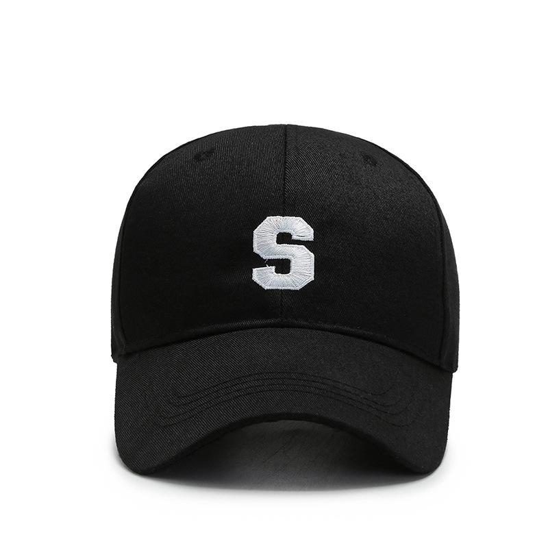 Hat Women's Summer New S Letter Embroidered Baseball Cap Spring and Autumn Outdoor Sun Hat Men's Casual Baseball Cap