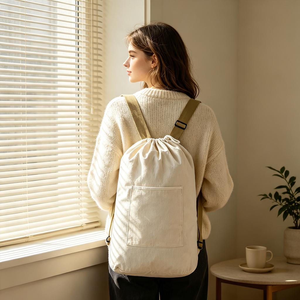 Large Capacity Drawstring Storage Bag - Multi-Functional Backpack and Hanging for Travel and Home