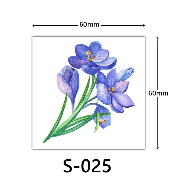 Small Flower Tattoo Sticker Female 3D Color Tattoo Sticker Rose Lotus Butterfly Flower Tattoo