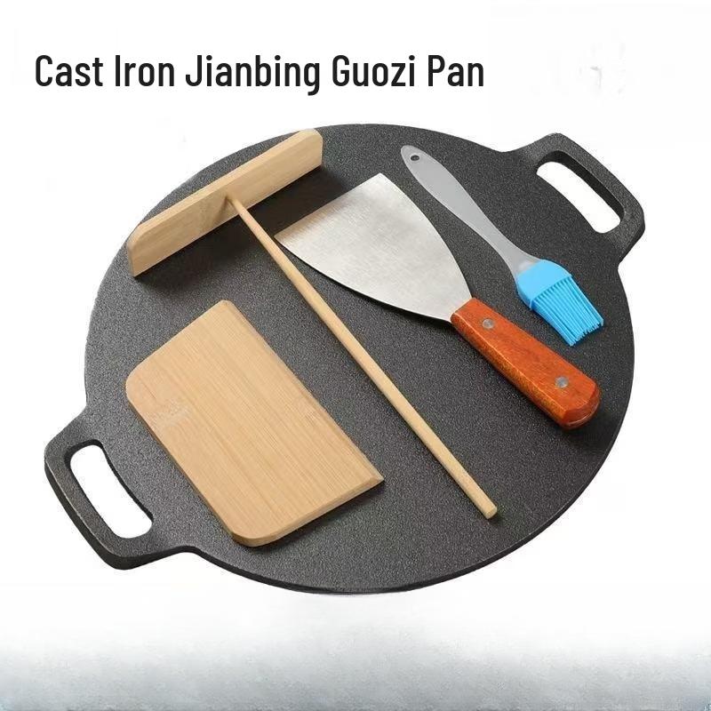 Zhi Shi 28cm Uncoated Cast Iron Frying Pan
