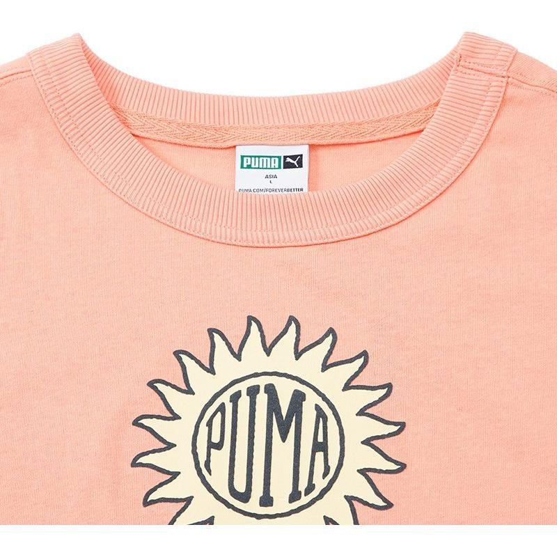Puma T Shirts Men's Peach Pink Crew Neck Moderate Straight Fit 535400-28