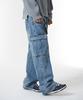 Dibsenseu Rise Wide Cargo Denim D500 - Blue