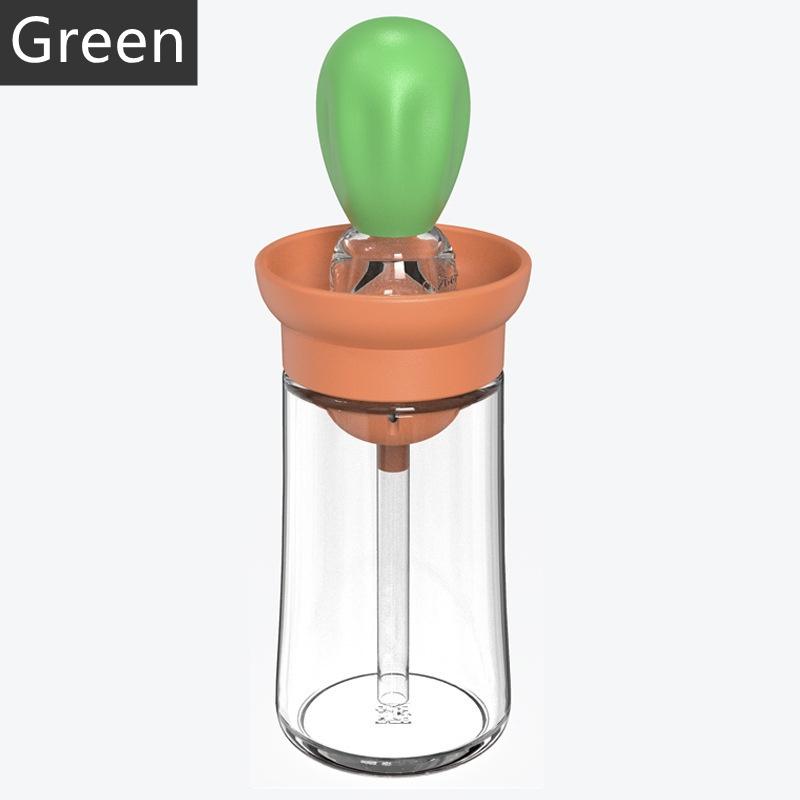 Oil Spray Bottle With Silicone Brush 2 In 1 Dropper Measuring Oil Dispenser Bottle For Kitchen Baking BBQ Grill Pastry Brushes
