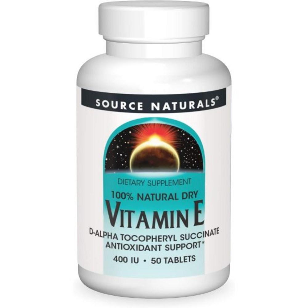 Source Naturals Vitamin E 400 U Fat-Soluble Antioxidant 50 Tablets
