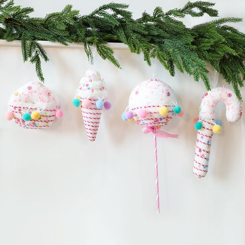 New Christmas Macaron foam pendant ice cream candy Christmas tree decoration home window ornament