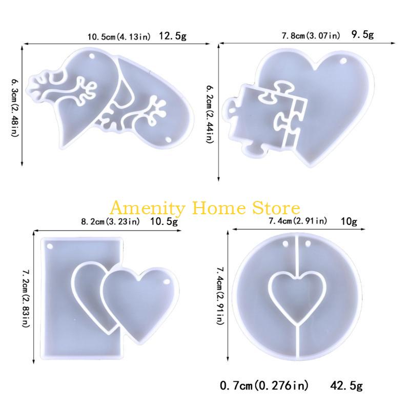 F26C Key Buckle Silicone Pendant DIY Crystal Dropper Mold Ornament Silica Gel Mold Ornament Jewelry Pendant Decoration Mold