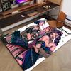Custom KPop Demon Hunters Mat Personalized Name, Polyester Washable Indoor Entryway Rug, Gift for Christmas, Easter, Thanksgiving Day