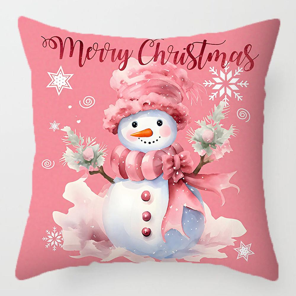 Runtow 45x45cm Christmas Throw Pillow Cover Merry Christmas Decor for Home Xmas Navidad 2025 Santa Claus Gifts New Year 2026
