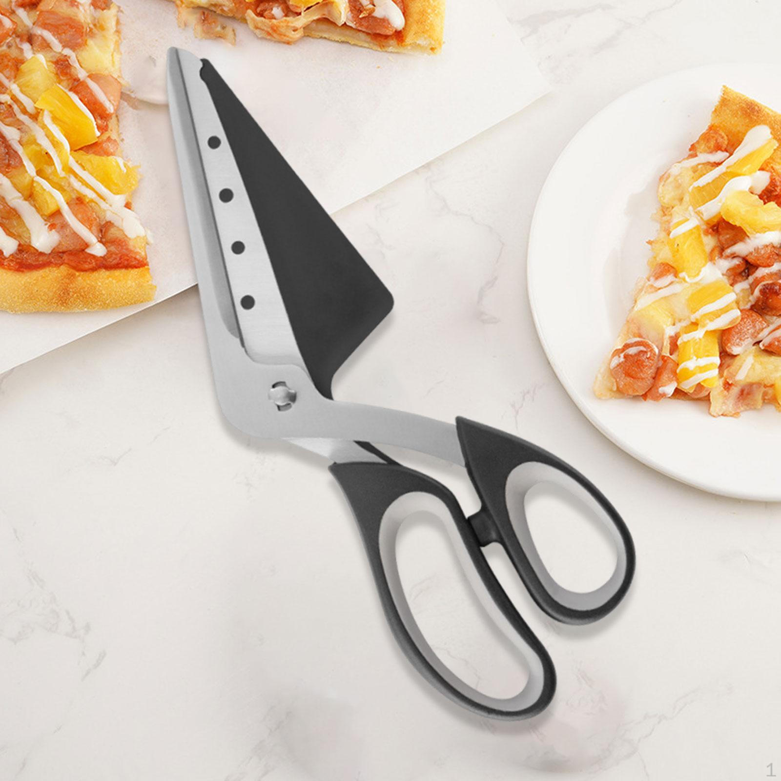 

Pizza Cutter Kitchen Gadgets Scissors Aids Versatile Easy Cutting Ergonomic Grip Stainless Steel