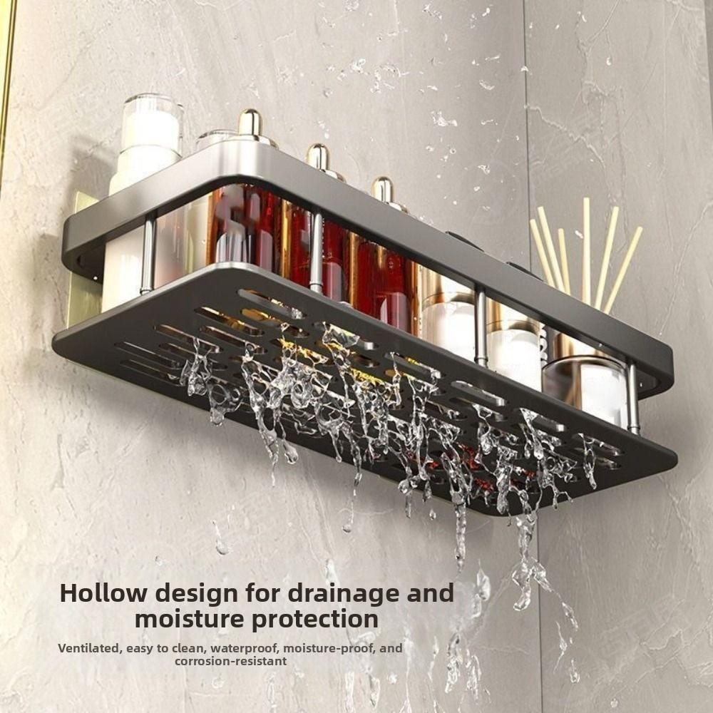 Waterproof Wall-Mounted Shelf Rack Thicken Cosmetic Storage Box Durable Toilet Shelf  Home