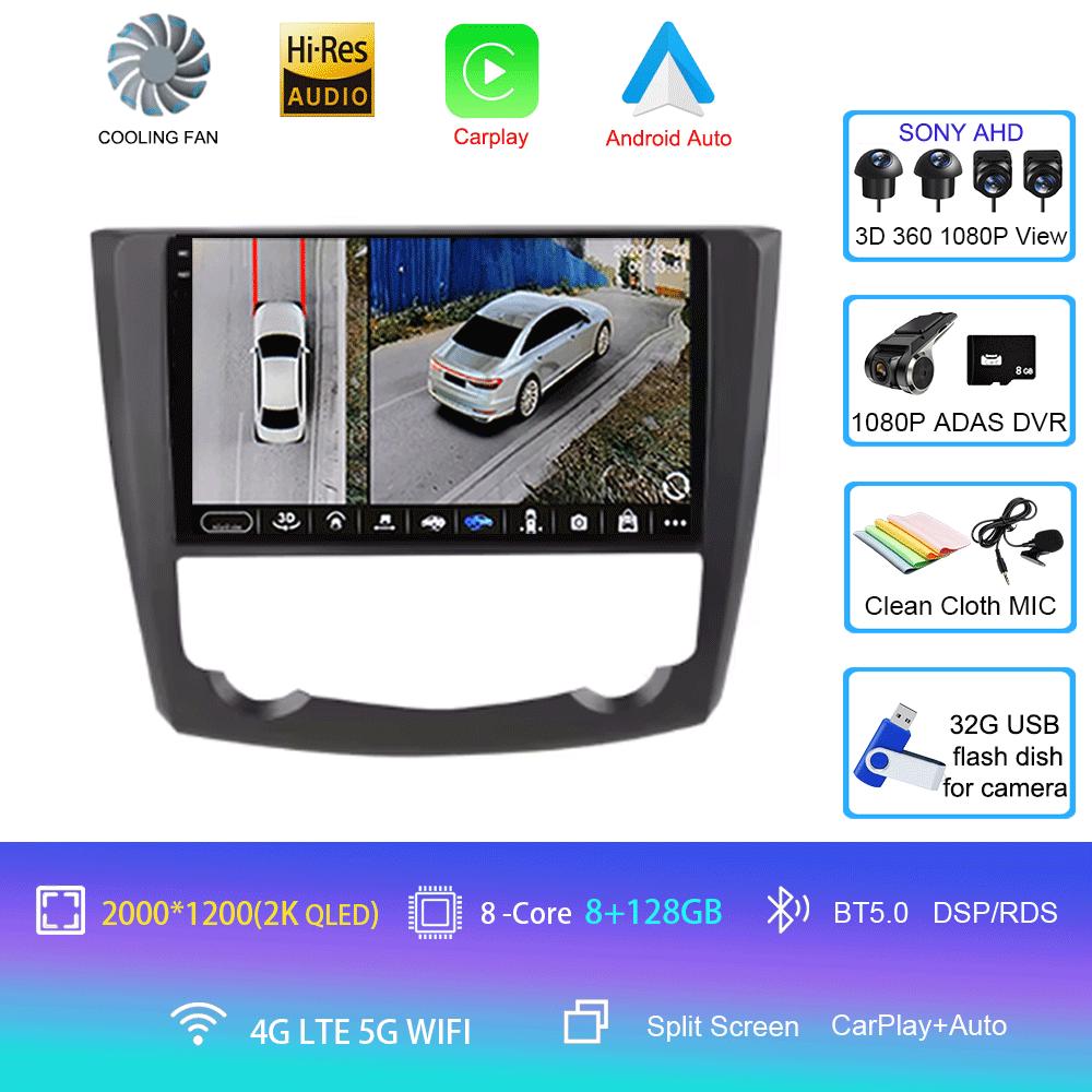 Für Renault Kadjar 2015 2016 2017 2018 2019 9 Zoll Android 14 Auto BT Radio Multimedia Video Player Navigation GPS 2 Din Kein DVD