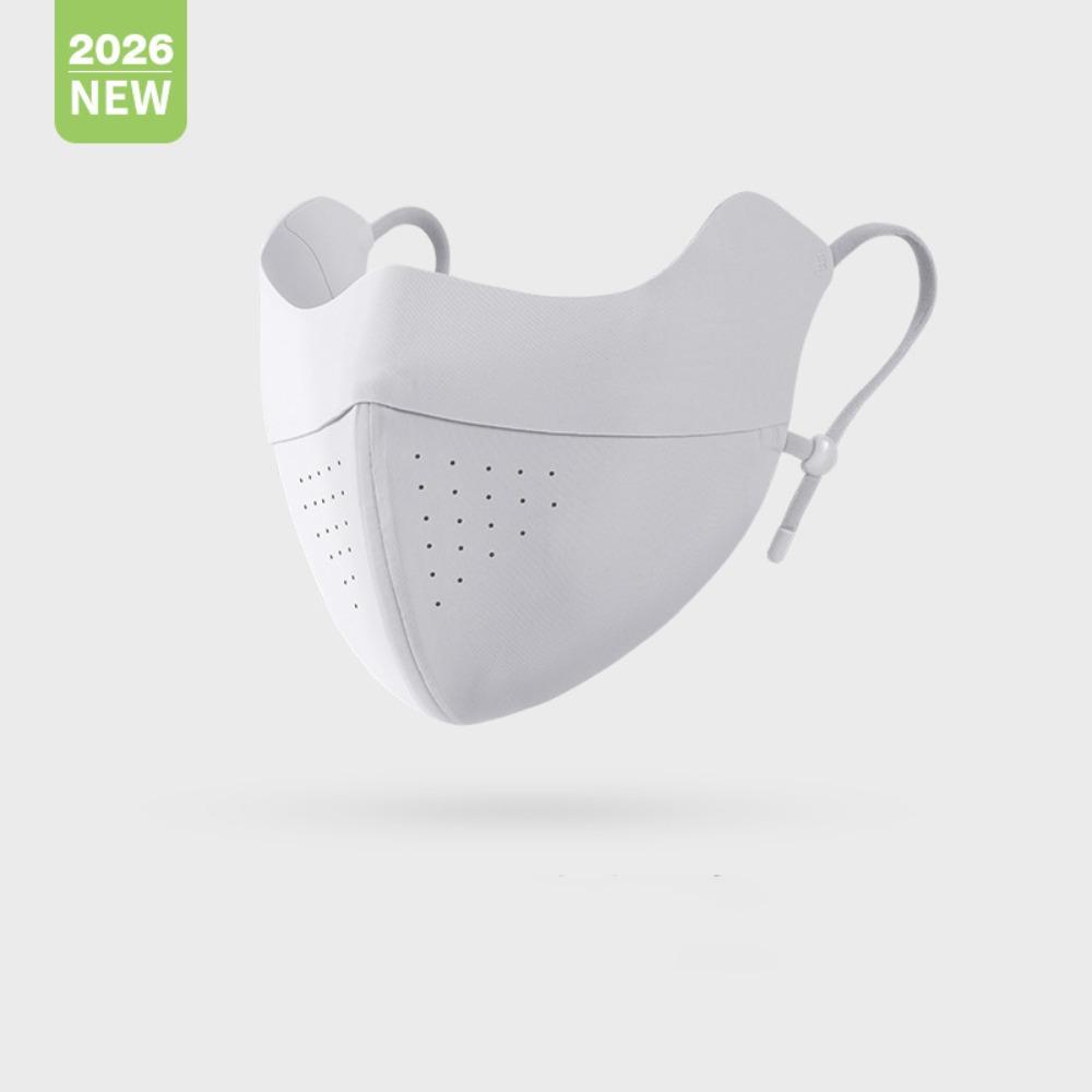 Breathable Ice Silk Mask Thin Face Gini Mask Elastic Sunscreen Face Scarf  Riding светло-серый