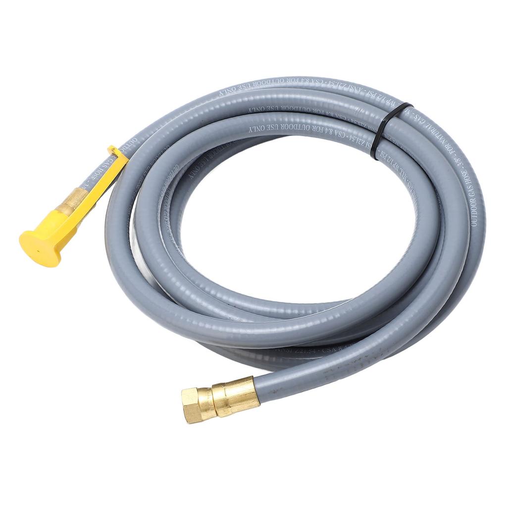 Mangueira de gás para churrasqueira a gás 12 pés 1/2 polegada de borracha RV extensão de mangueira de gás com conector rápido para viagem