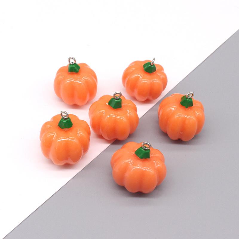 Cute 3D Mini Pumpkin Pendant, Charming and Fun Halloween Food Design, Suitable for DIY Earrings, Keychain Materials, Personalized Holiday Accessories