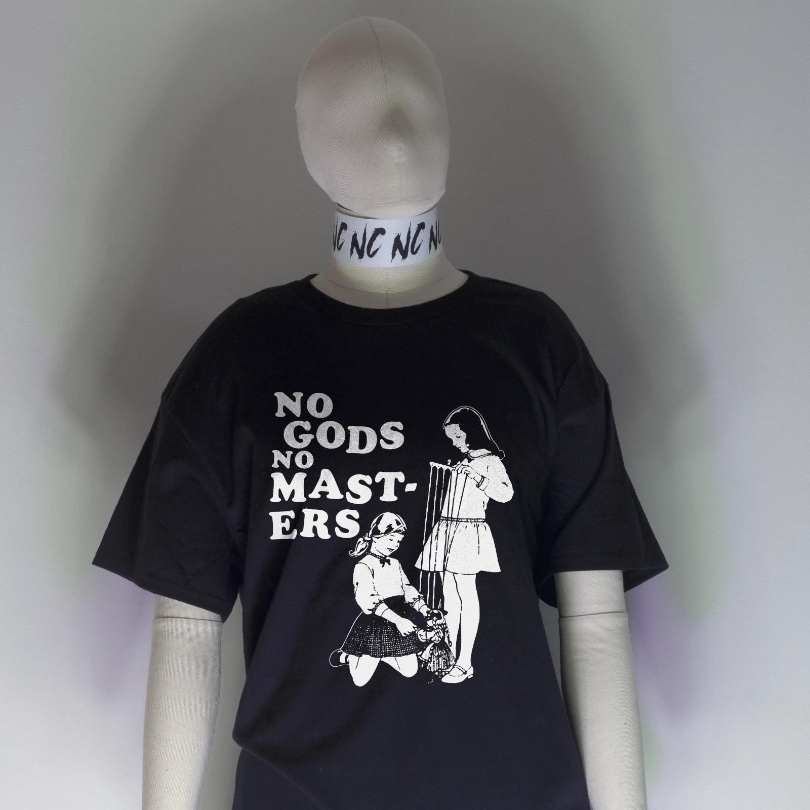 NO GODS No MASTERS Shirt | Anti Religion Punk Crass Atheist Anarchism 3XL