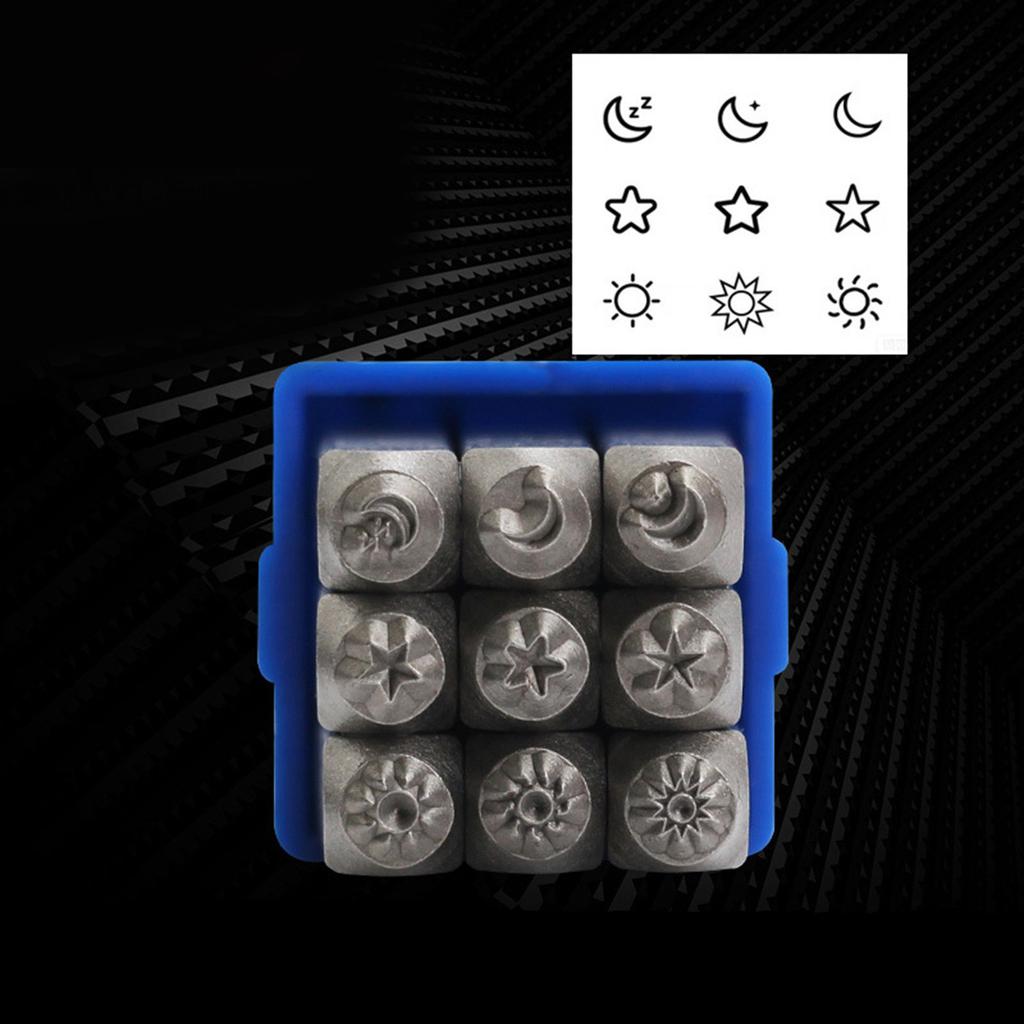 9 Stück Metallstempelwerkzeuge mit Himmelskörper-Designs zur Herstellung von einzigartigem Schmuck und zur Personalisierung von Bastelbedarf