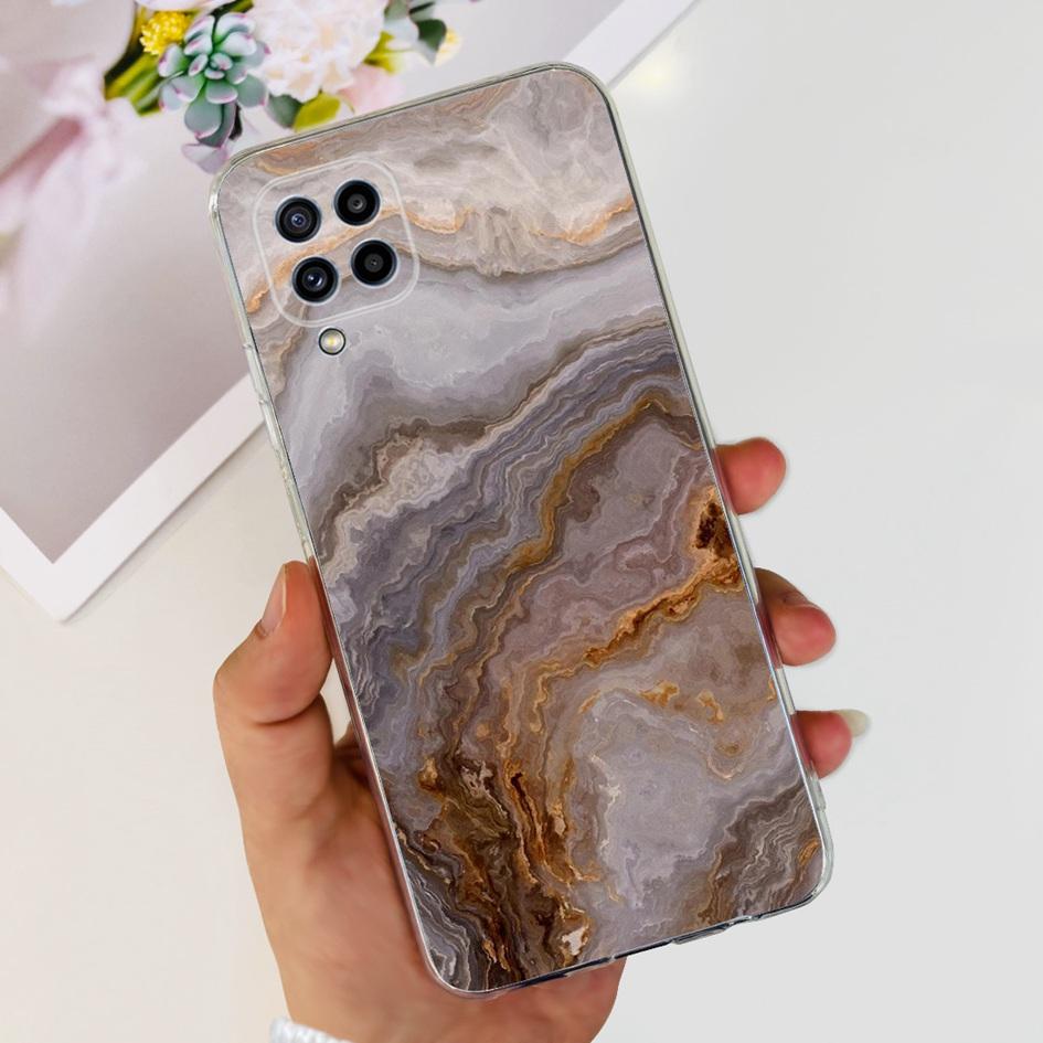 For Samsung Galaxy M32 Case SM-M325F Cover Popular Flower Clear Silicone Soft TPU Funda For Samsung M32 4G M 32 GalaxyM32 Bumper