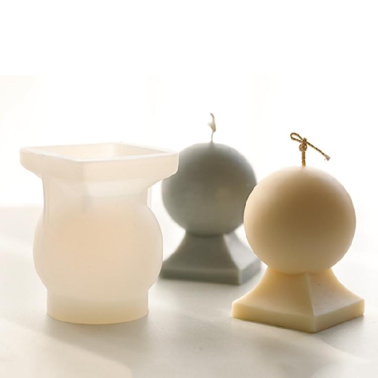 Candle Mould Resin Casting Molds DIY 3D Silicone Mould Ball-Shaped Candle Molds