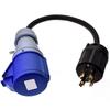 ABBP-L14-30P Plug To 32A 2P+PE CEE Socket 3X6mm Rubber Wire Heavy Duty Industrial Power Cable For Generator