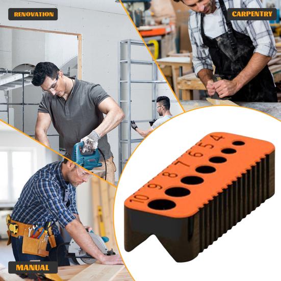 Drill Bit Guide 4-10MM 7 Sizes Multi-Functional Drill Jig Block