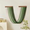 Hand-Woven Curtain Tapestry Wooden Cotton Rope Tapestry Boho Decor Wall Hanging Tapestry  Apartment