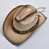 Natural Straw Western Cowboy Hat for Women Men Summer Curling Brim Beach Sun Hats Shapeable Straw Hat
