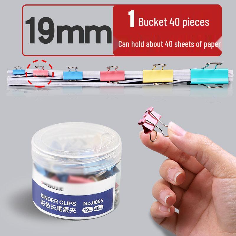 Bulldog and Long Tail Iron Clips, 25mm & 15mm, for Papers, Books, and Financial Accounting.