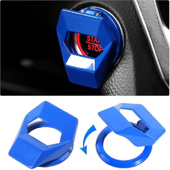 VARGTR Universal Engine Start/Stop Button Cover,Aluminum Alloy Car Power Control Trim,Push to Start Button Cover Key Protective Cover for Civic CRV