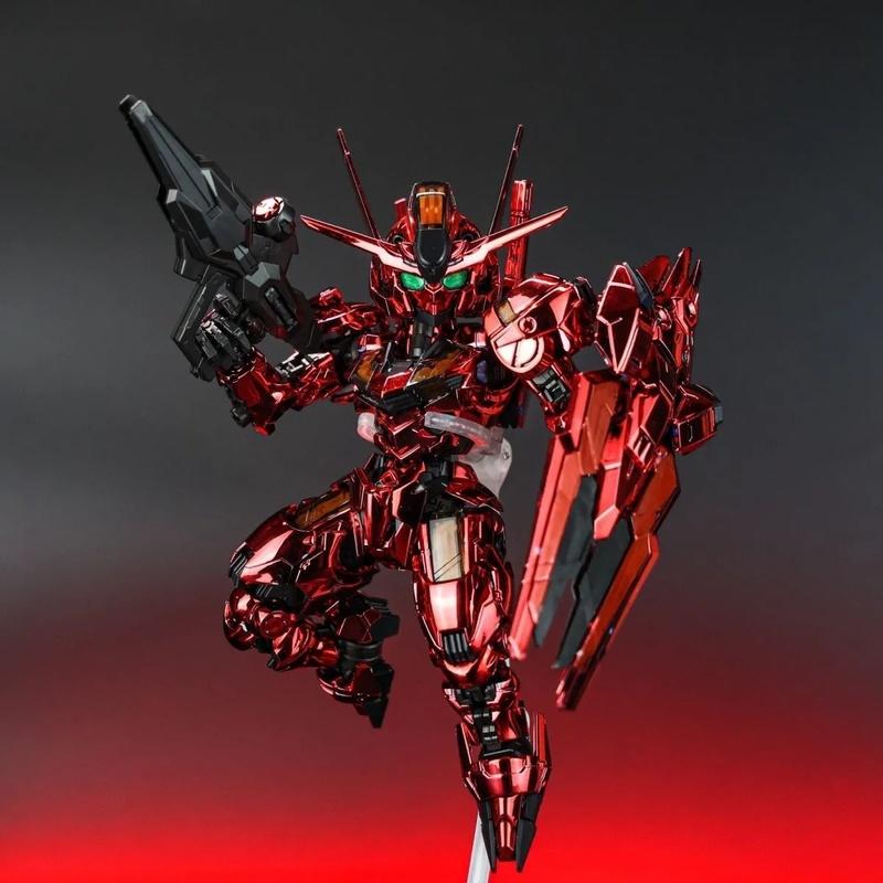 SUPA MGSD Gunpla Aerial Electroplated Chinese Red Assembly Model Kit Action Figure With Halo Effect Parts Collectible Toy Gifts