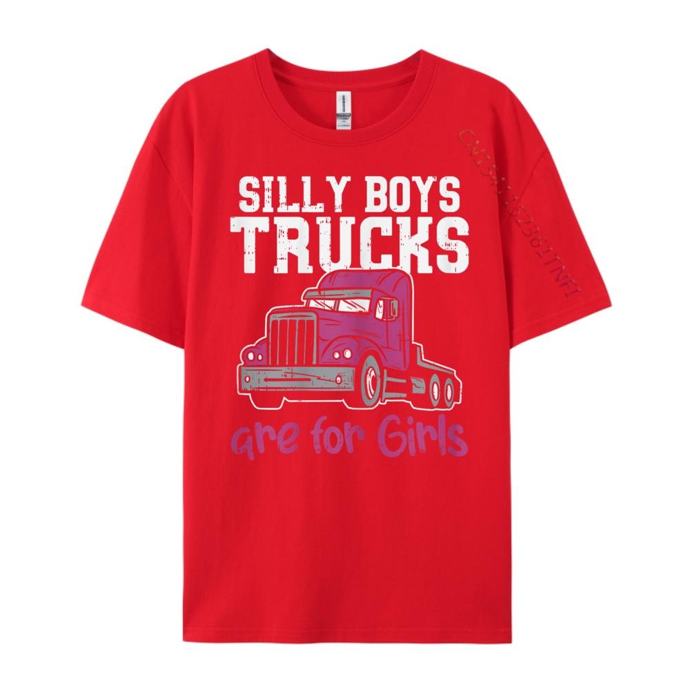 Silly Trucks Are For Trucker Mens Clothing Cotton Comfort Camiseta Masculina Big Size S
