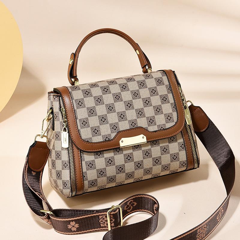 Women's handbag popular shoulder messenger bag trendy fashion bag atmospheric mother bag large capacity simple brand