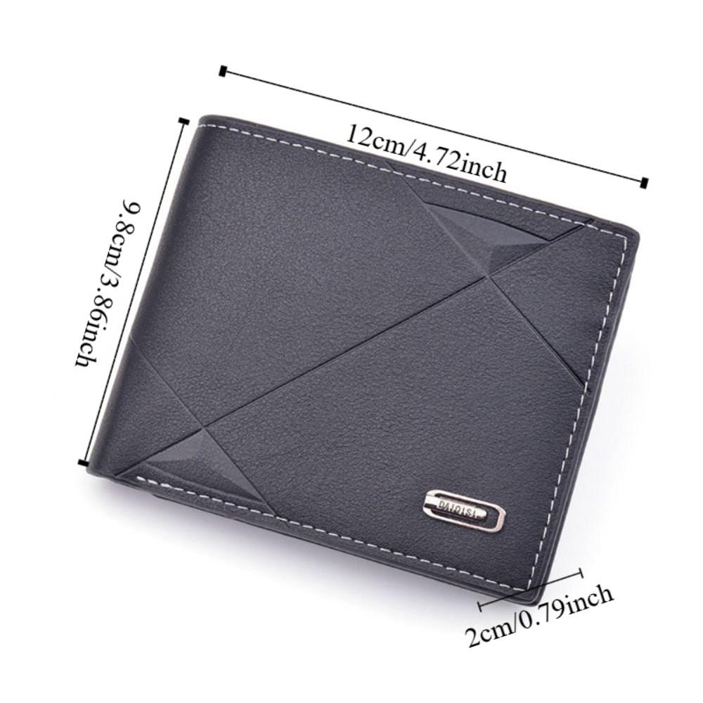 Casual Male Bifold Wallet Business Credit Card Holder Portable Coin Pocket  Male