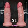 Realistic Soft Silicone Dildo – 4 Sizes, Pinkish White Skin Tone, Thick Texture with Suction Cup, Bodysafe Adult Toy for Women & Couples